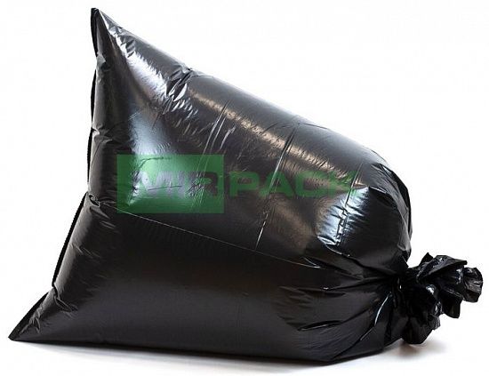 Мешки для мусора 240 л, 45 мкм, ПВД, в рулоне 10 штук, черные, 93x130 см, Премиум, Усиленные - 2 слоя - Вид 3